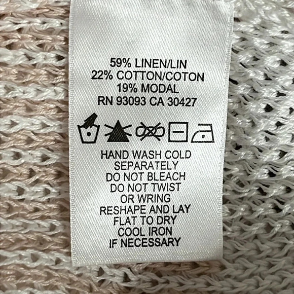 Nic + Zoe Cannon Linen & Cotton Blend Lightweight Sweater - Size Medium - Picture 7 of 7